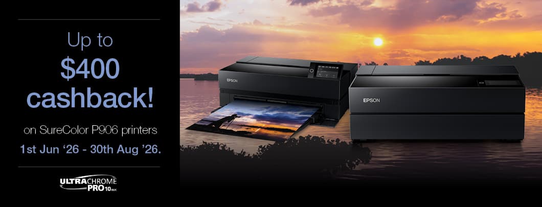 Epson SureColor P906 cash back promo banner